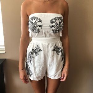 LF White romper with tags